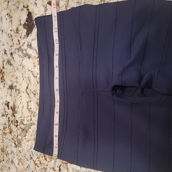 PrAna Leggings Chakara Transform Leggings Blue Nautical Stripe. - Picture 7 of 8